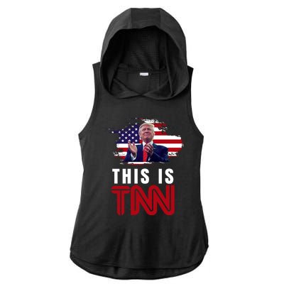 This Is TNN Pro Donald Trump USA Ladies PosiCharge Tri-Blend Wicking Draft Hoodie Tank