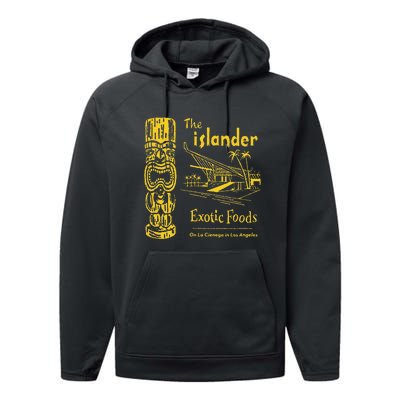 The Islander Tiki Bar Los Angeles Retro Vintage Performance Fleece Hoodie