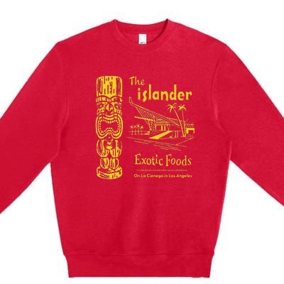 The Islander Tiki Bar Los Angeles Retro Vintage Premium Crewneck Sweatshirt