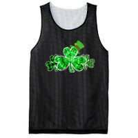 Three Irish Tie Dye Leopard Plaid Shamrocks St Patricks Day Mesh Reversible Basketball Jersey Tank