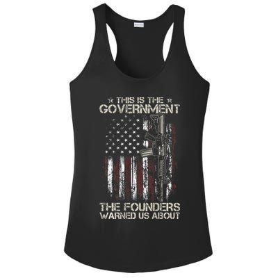 This is The Government The Founders Warned Us About Ladies PosiCharge Competitor Racerback Tank