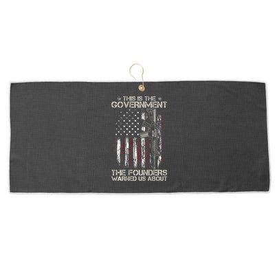 This is The Government The Founders Warned Us About Large Microfiber Waffle Golf Towel