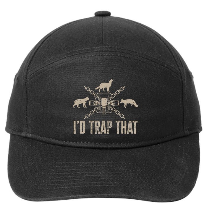 Trapping I'd Trap That Trap Hunting  7-Panel Snapback Hat