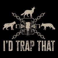 Trapping I'd Trap That Trap Hunting  7-Panel Snapback Hat