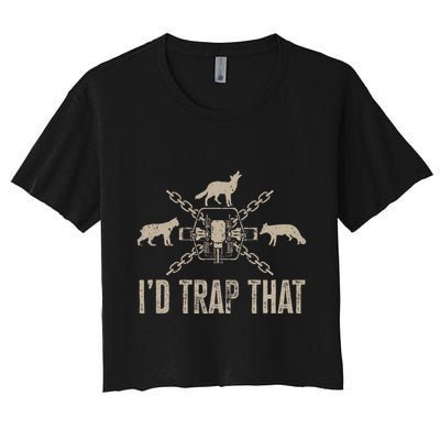 Trapping I'd Trap That Trap Hunting  Crop Top