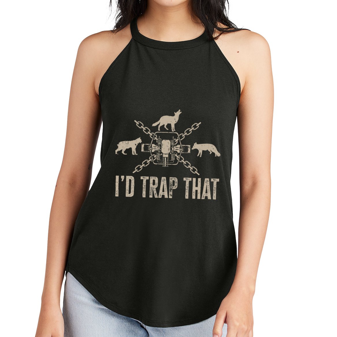 Trapping I'd Trap That Trap Hunting  Women's Perfect Tri Rocker Tank