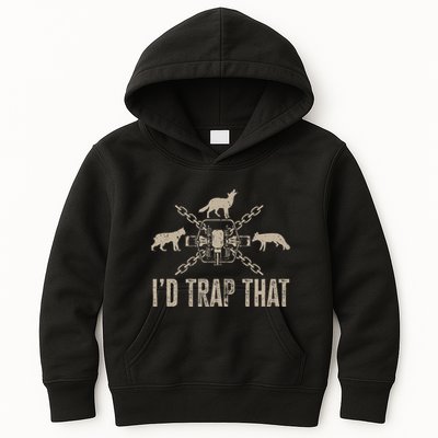 Trapping I'd Trap That Trap Hunting  Kids Hoodie