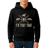 Trapping I'd Trap That Trap Hunting  Kids Hoodie