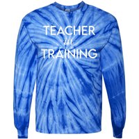 Teacher In Training Funny Gift For School Adults Education Funny Gift Tie-Dye Long Sleeve Shirt