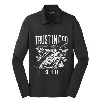 Trust In The Lord Christian Followers of Christ Silk Touch Performance Long Sleeve Polo