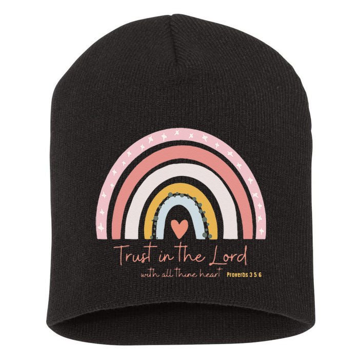 Trust In The Lord Christian Followers of Christ Short Acrylic Beanie