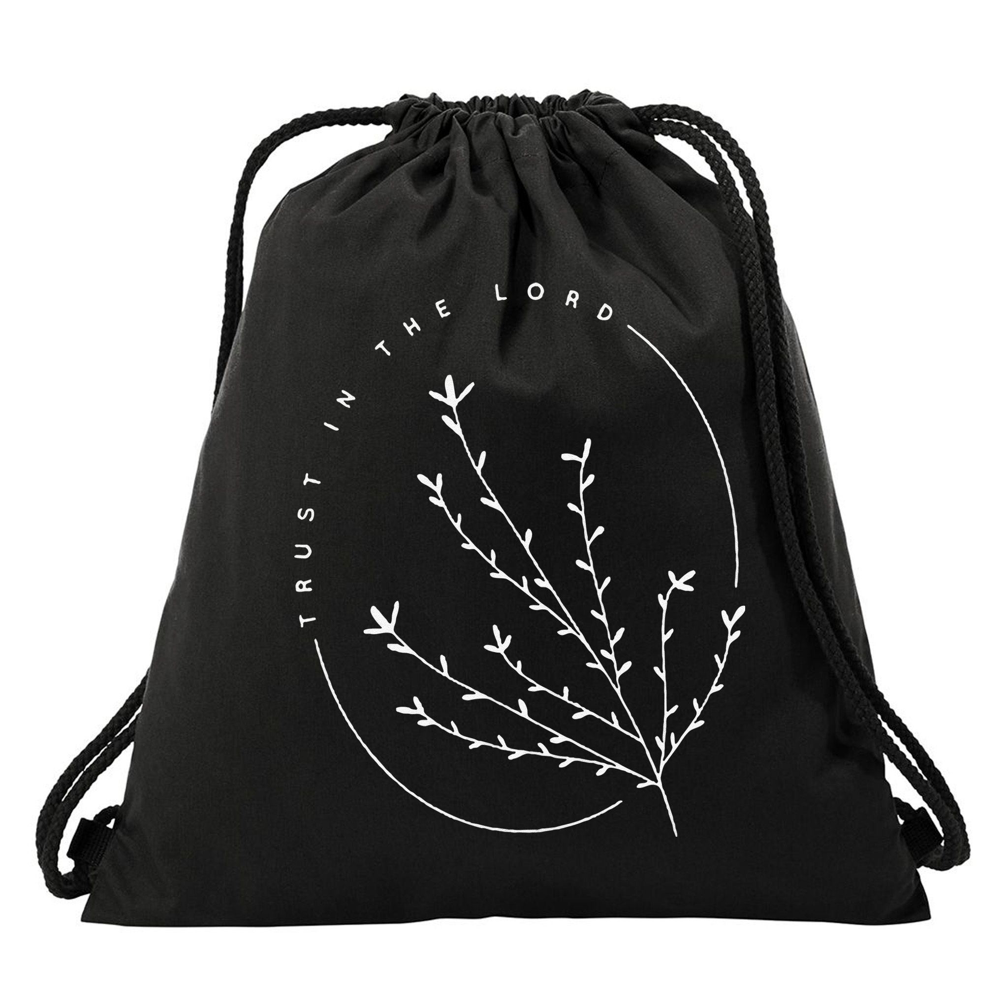 Trust in the Lord Flower Nature Lover Jesus Christ Christian Drawstring Bag