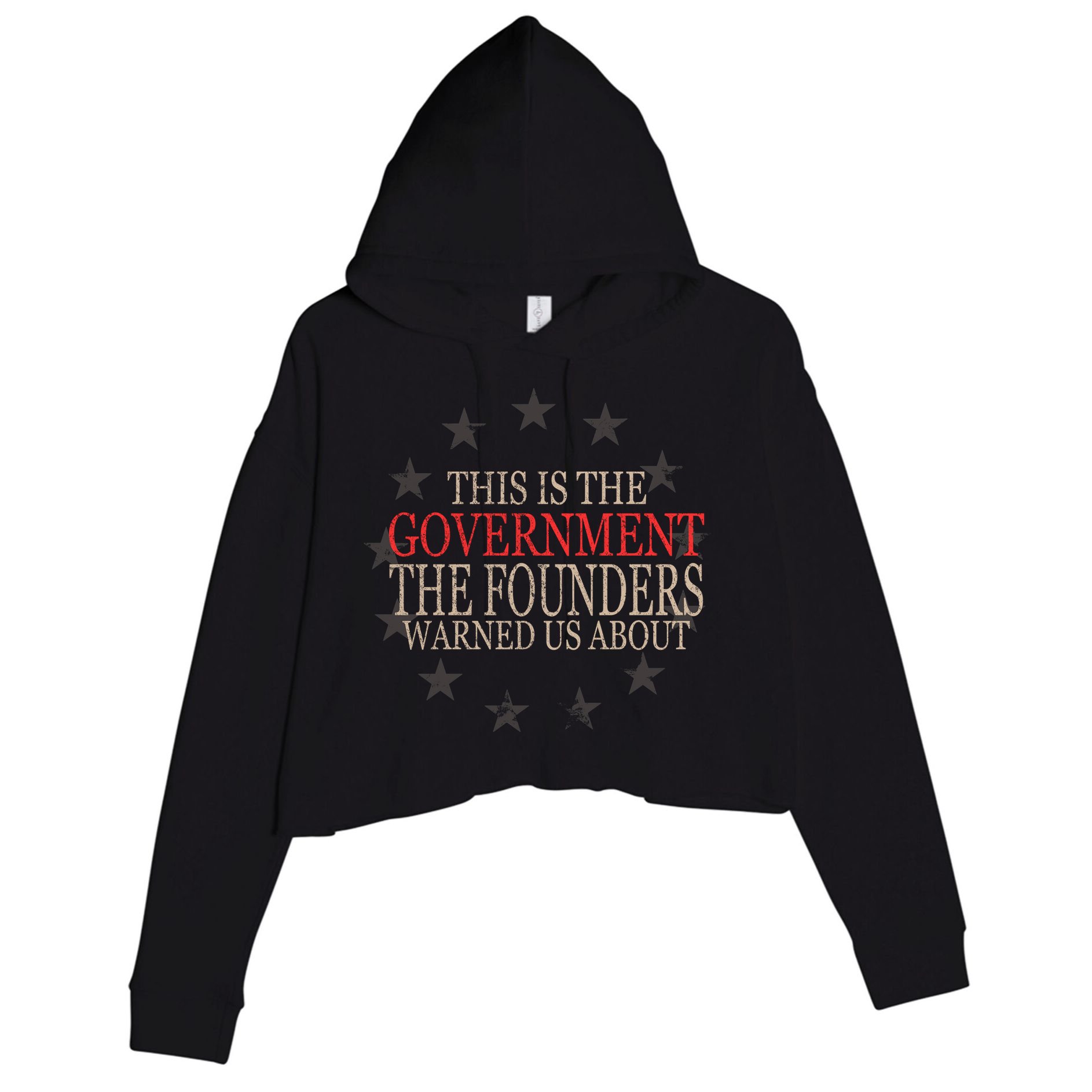 This Is The Government The Founders Warnes Us About Crop Fleece Hoodie