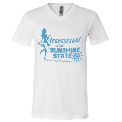 Transsexual In The Sunshine State V-Neck T-Shirt