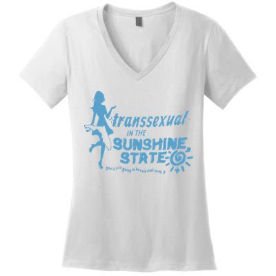 Transsexual In The Sunshine State Women's V-Neck T-Shirt