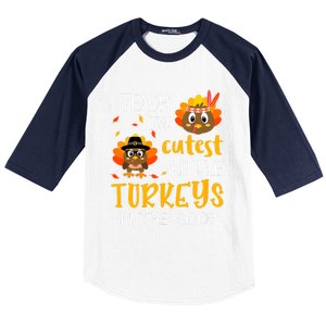 Thanksgiving I Teach The Cutest Turkeys In The Coop Baseball Sleeve Shirt