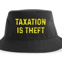 Taxation Is Theft Libertarian Voluntaryist Ancap Liberty Sustainable Bucket Hat