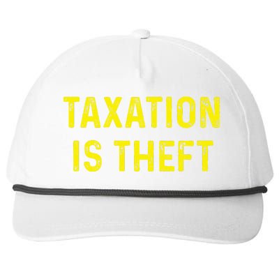 Taxation Is Theft Libertarian Voluntaryist Ancap Liberty Snapback Five-Panel Rope Hat