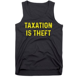 Taxation Is Theft Libertarian Voluntaryist Ancap Liberty Tank Top