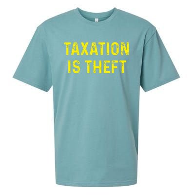 Taxation Is Theft Libertarian Voluntaryist Ancap Liberty Sueded Cloud Jersey T-Shirt