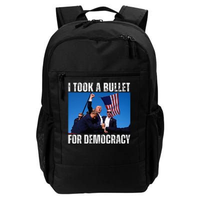 Trump I Took A Bullet For Democracy 2024 Daily Commute Backpack