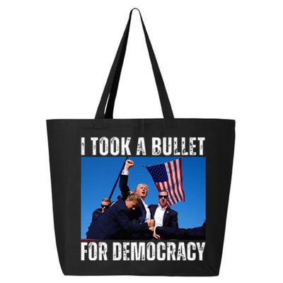 Trump I Took A Bullet For Democracy 2024 25L Jumbo Tote