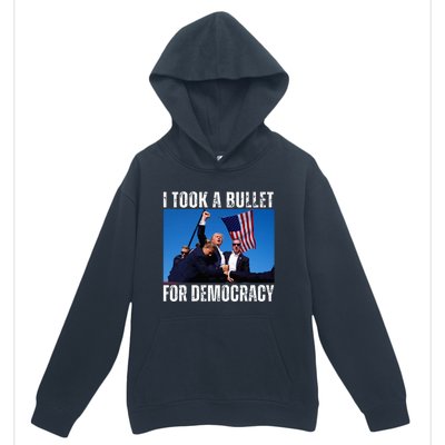 Trump I Took A Bullet For Democracy 2024 Urban Pullover Hoodie