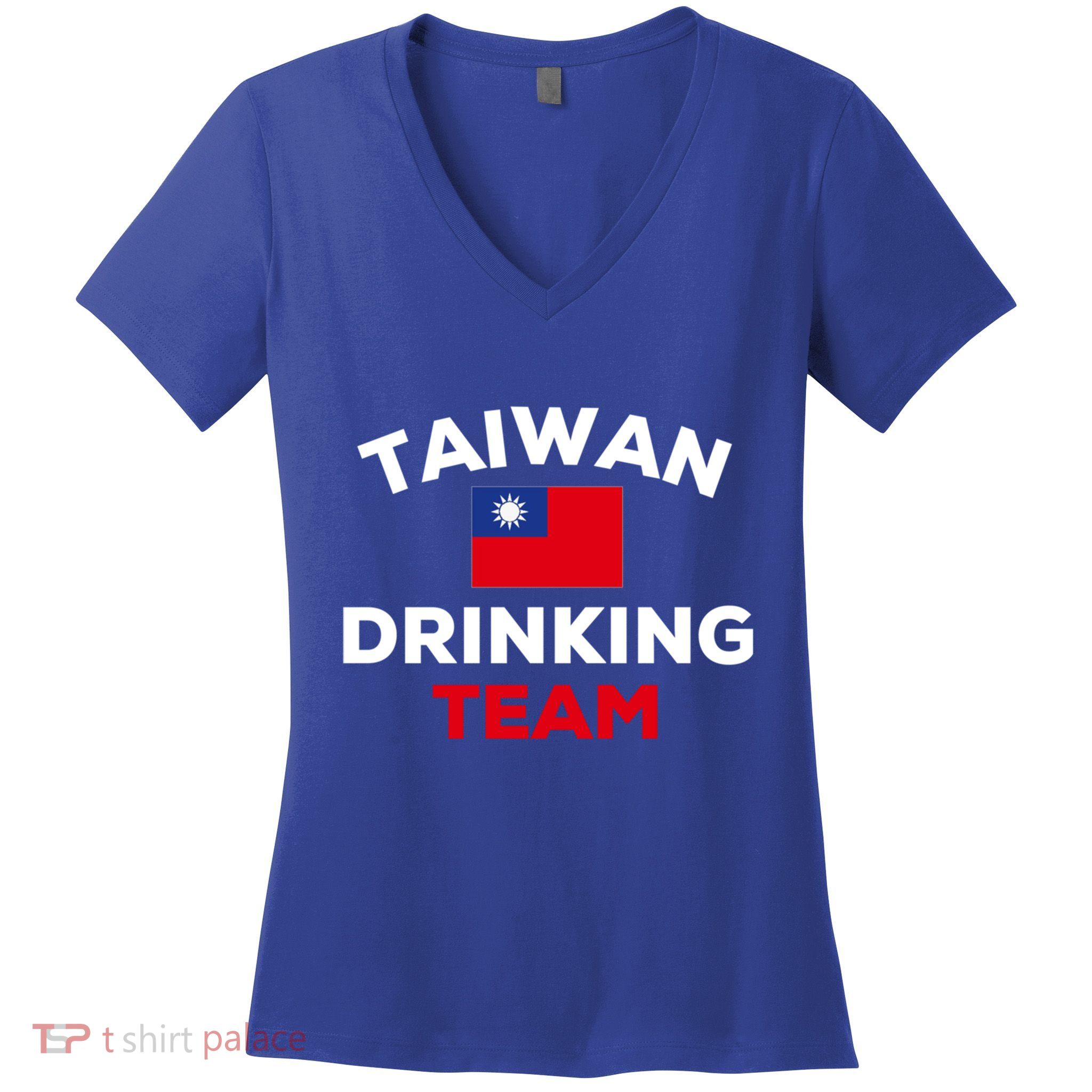 Taiwan Ing Team Taiwanese Flag Beer Funny Group Party Meaningful Gift Women's V-Neck T-Shirt
