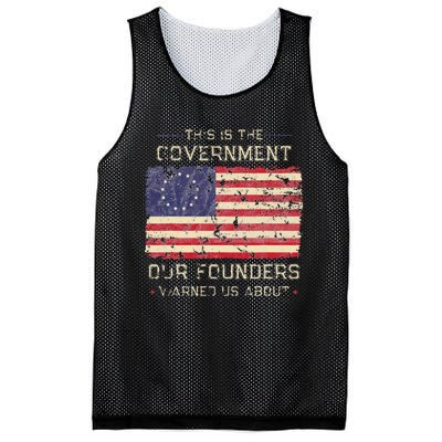 This Is The Government Our Founders Warned Us About Patriot Mesh Reversible Basketball Jersey Tank