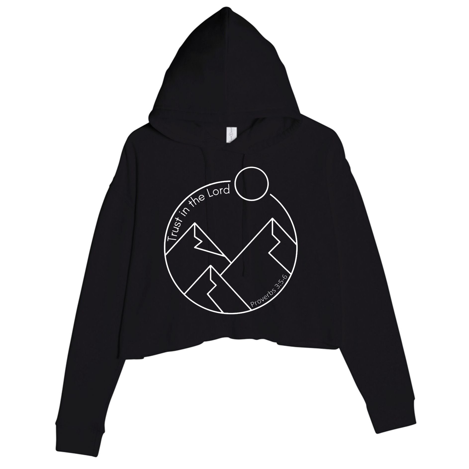 Trust In The Lord Proverbs 3:56 Crop Fleece Hoodie