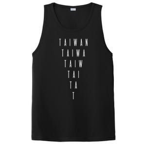 Taiwan Inverted Triangle Word Art Taiwanese Souvenir Funny Gift PosiCharge Competitor Tank