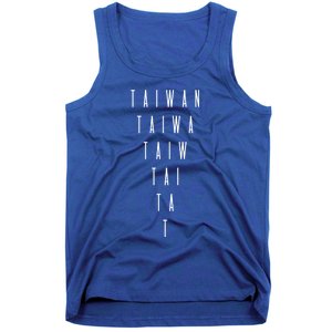 Taiwan Inverted Triangle Word Art Taiwanese Souvenir Funny Gift Tank Top