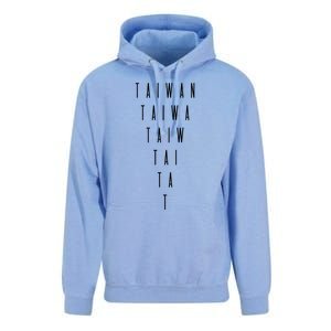 Taiwan Inverted Triangle Word Art Taiwanese Souvenir Funny Gift Unisex Surf Hoodie