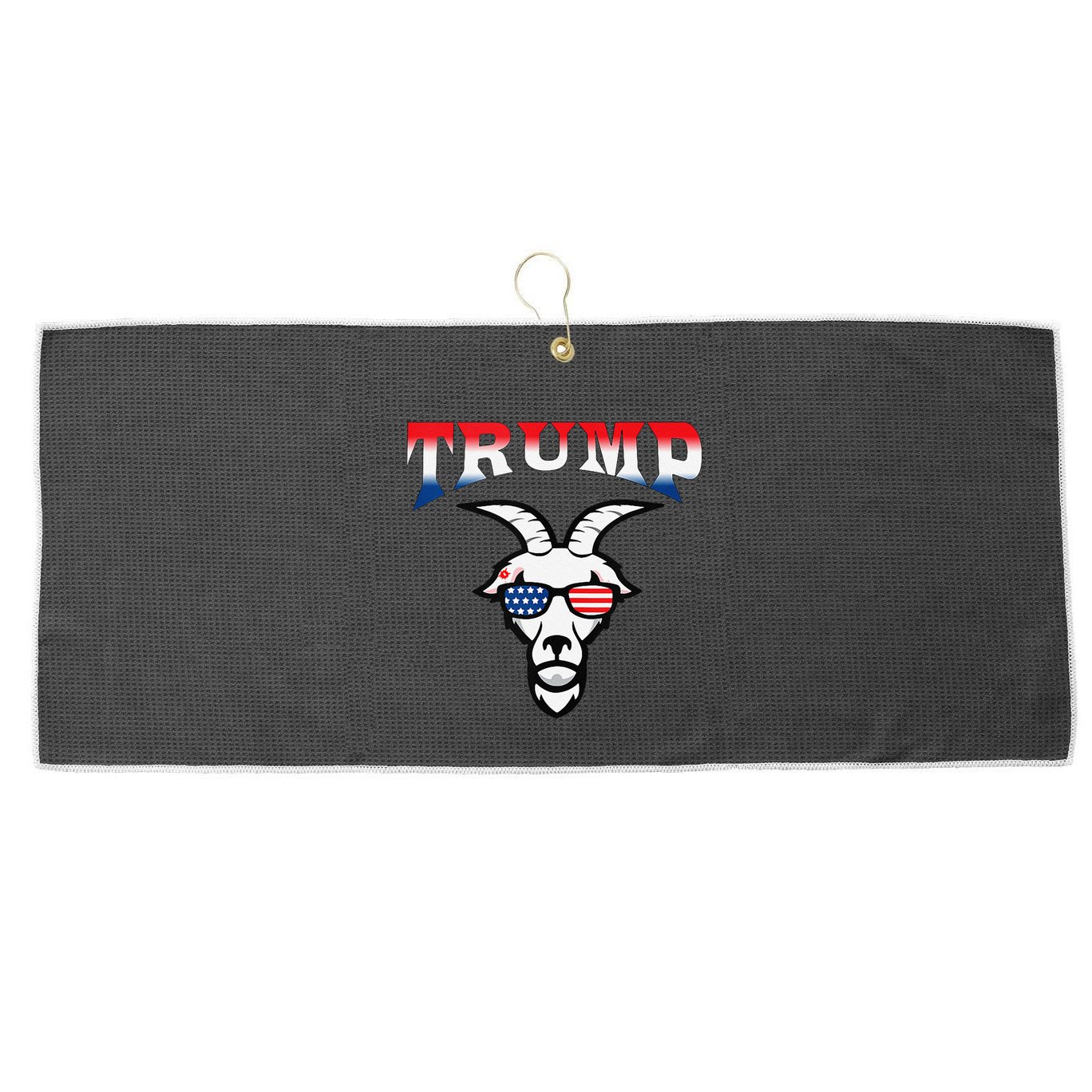Trump Is The Goat Large Microfiber Waffle Golf Towel