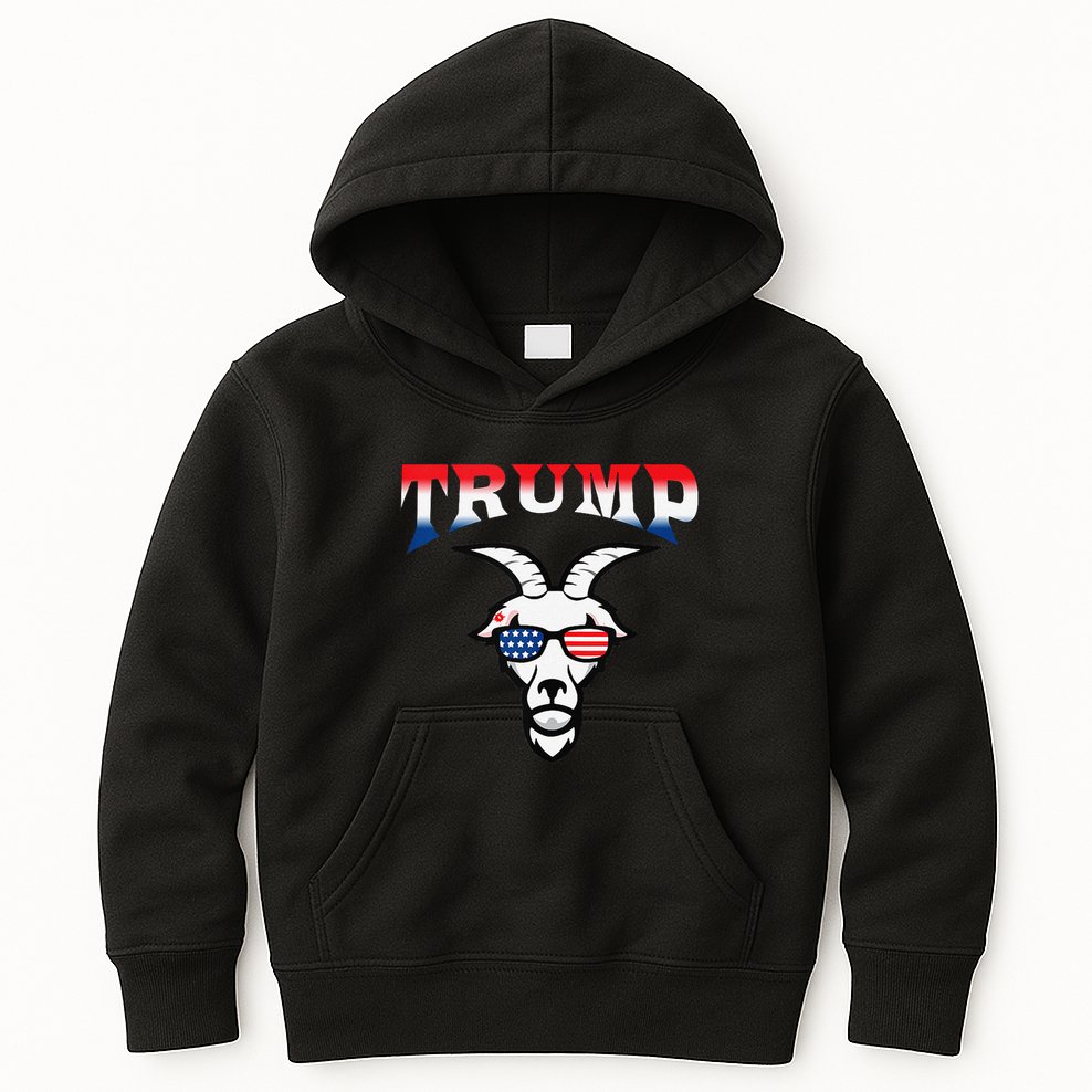 Trump Is The Goat Kids Hoodie