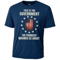 This Is The Government The Founders Warned Us About America Flag Design Cooling Performance Crew T-Shirt