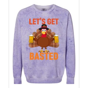 Thanksgiving Ing Team Turkey Lets Get Basted Cool Gift Colorblast Crewneck Sweatshirt