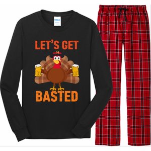 Thanksgiving Ing Team Turkey Lets Get Basted Cool Gift Long Sleeve Pajama Set