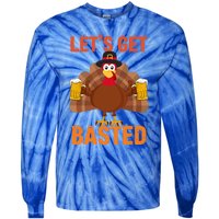 Thanksgiving Ing Team Turkey Lets Get Basted Cool Gift Tie-Dye Long Sleeve Shirt