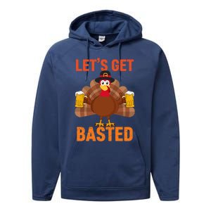 Thanksgiving Ing Team Turkey Lets Get Basted Cool Gift Performance Fleece Hoodie