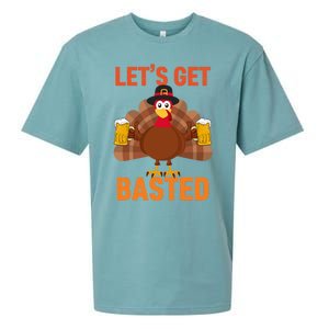 Thanksgiving Ing Team Turkey Lets Get Basted Cool Gift Sueded Cloud Jersey T-Shirt