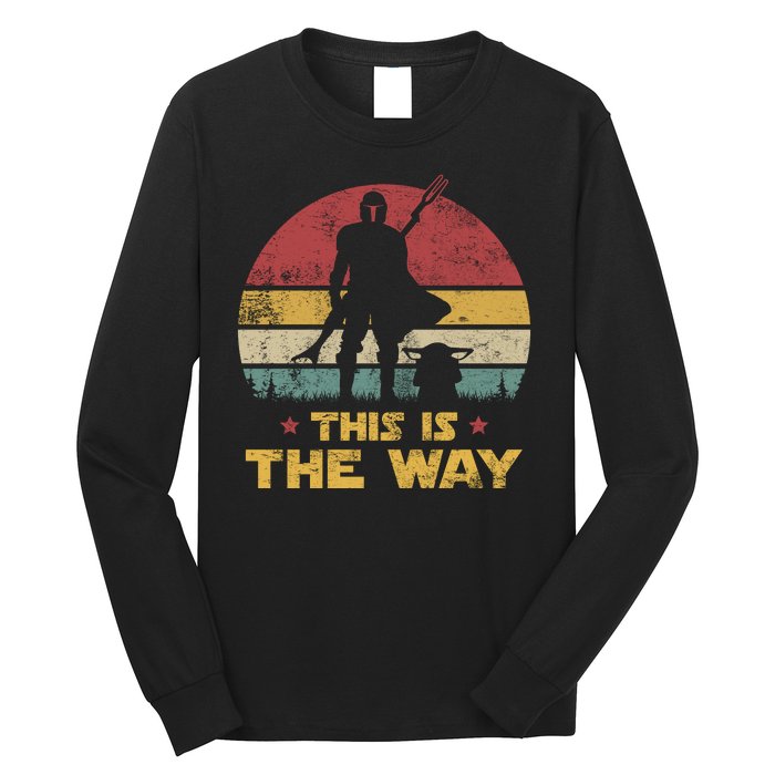 This Is The Way, The Dadalorian Dad Vintage Long Sleeve Shirt