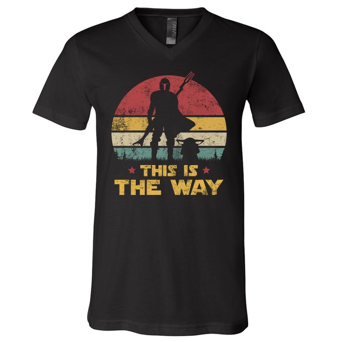 This Is The Way, The Dadalorian Dad Vintage V-Neck T-Shirt