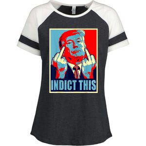 Trump Indict This Enza Ladies Jersey Colorblock Tee