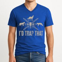 Trapping ID Trap That Trap Hunting Trapper V-Neck T-Shirt