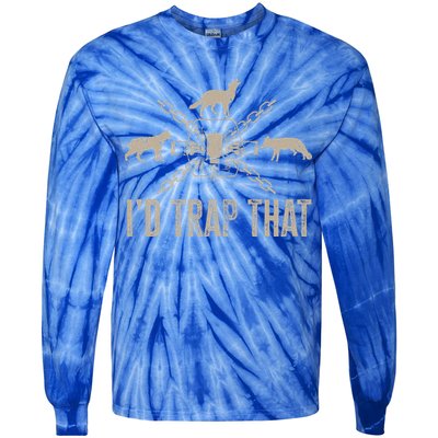 Trapping ID Trap That Trap Hunting Trapper Tie-Dye Long Sleeve Shirt