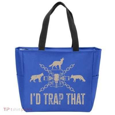 Trapping ID Trap That Trap Hunting Trapper Zip Tote Bag