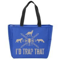 Trapping ID Trap That Trap Hunting Trapper Zip Tote Bag