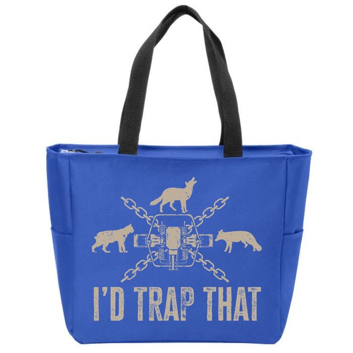 Trapping ID Trap That Trap Hunting Trapper Zip Tote Bag