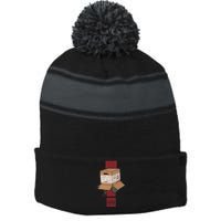 Think Inside The Box. Stripe Pom Pom Beanie